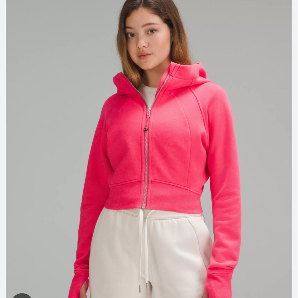 Lululemon Athletica crop scuba hoodie Boom juice like new